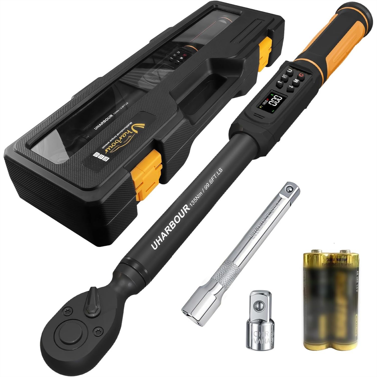 Torque Wrench Digital - Digital Torque Wrench 3/8 Drive, 1.5-99.5
