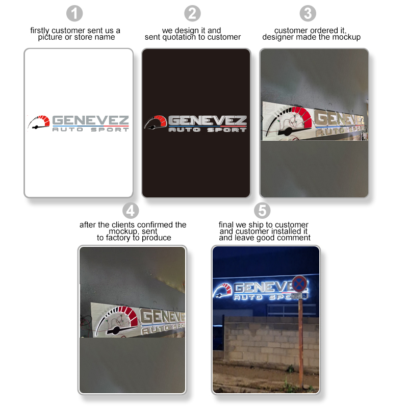 Custom 3D Backlit Metal Letter - Auto Repair Shop Logo review and price