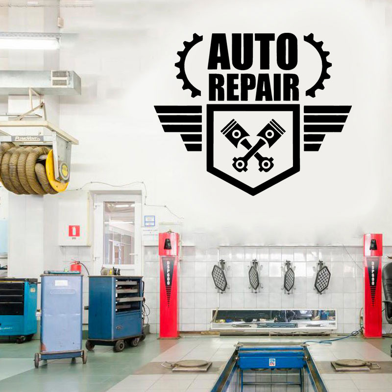 Auto Repair Wall Decal Car Ser - Auto Repair Shop Logo review and price